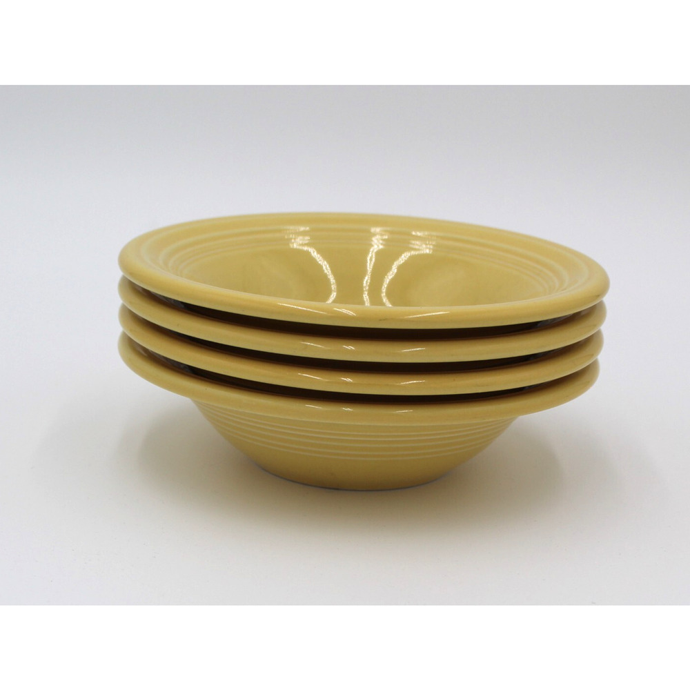 Fiesta Yellow Cereal Bowl SET of 4 Stackable 6.5 inch Homer Laughlin 11 oz